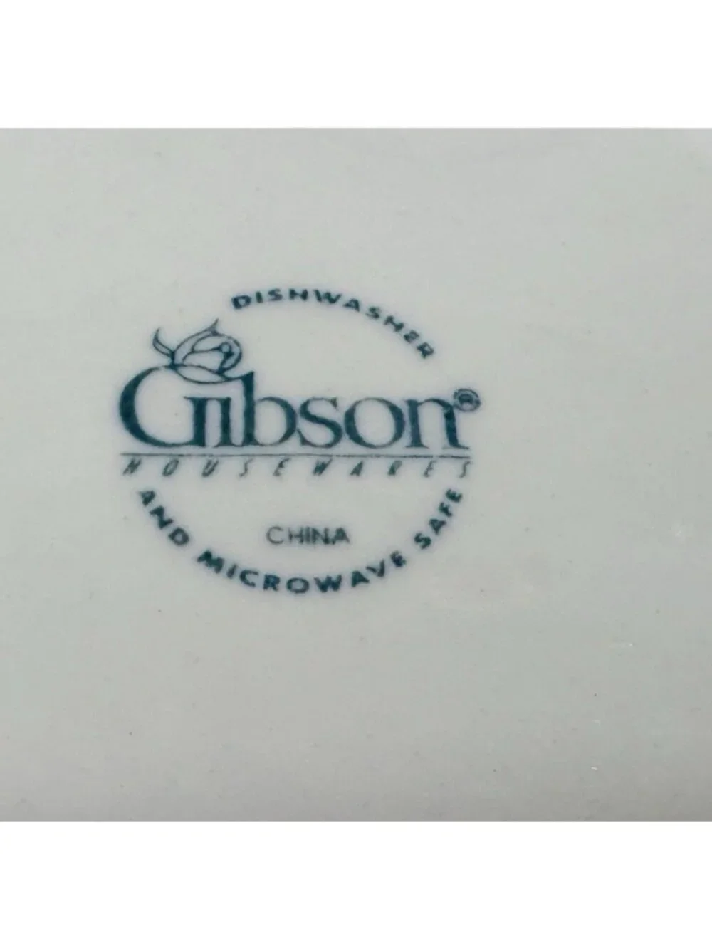 Gibson FOUR SEASONS White Embossed Fruit Floral Trellis Rim Salad Plates Set 4